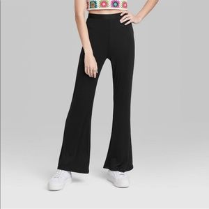 Womens black knit flare pants - wild fable - size medium